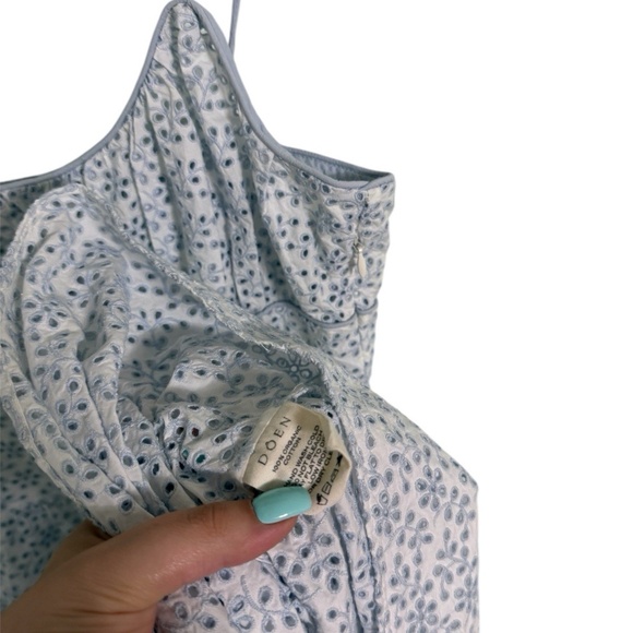 NWT Doen Benoit Eyelet Midi Length Dress in Clearwater Size Medium - Picture 5 of 6